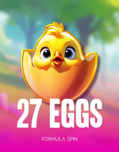 27 Eggs slot with yellow chick in an egg