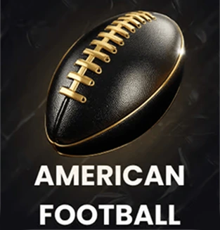 Black and gold American football icon