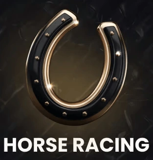 Golden horseshoe icon for horse racing bets