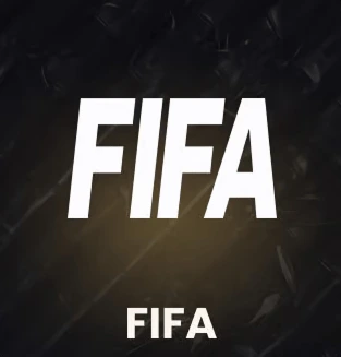 FIFA white logo on dark background